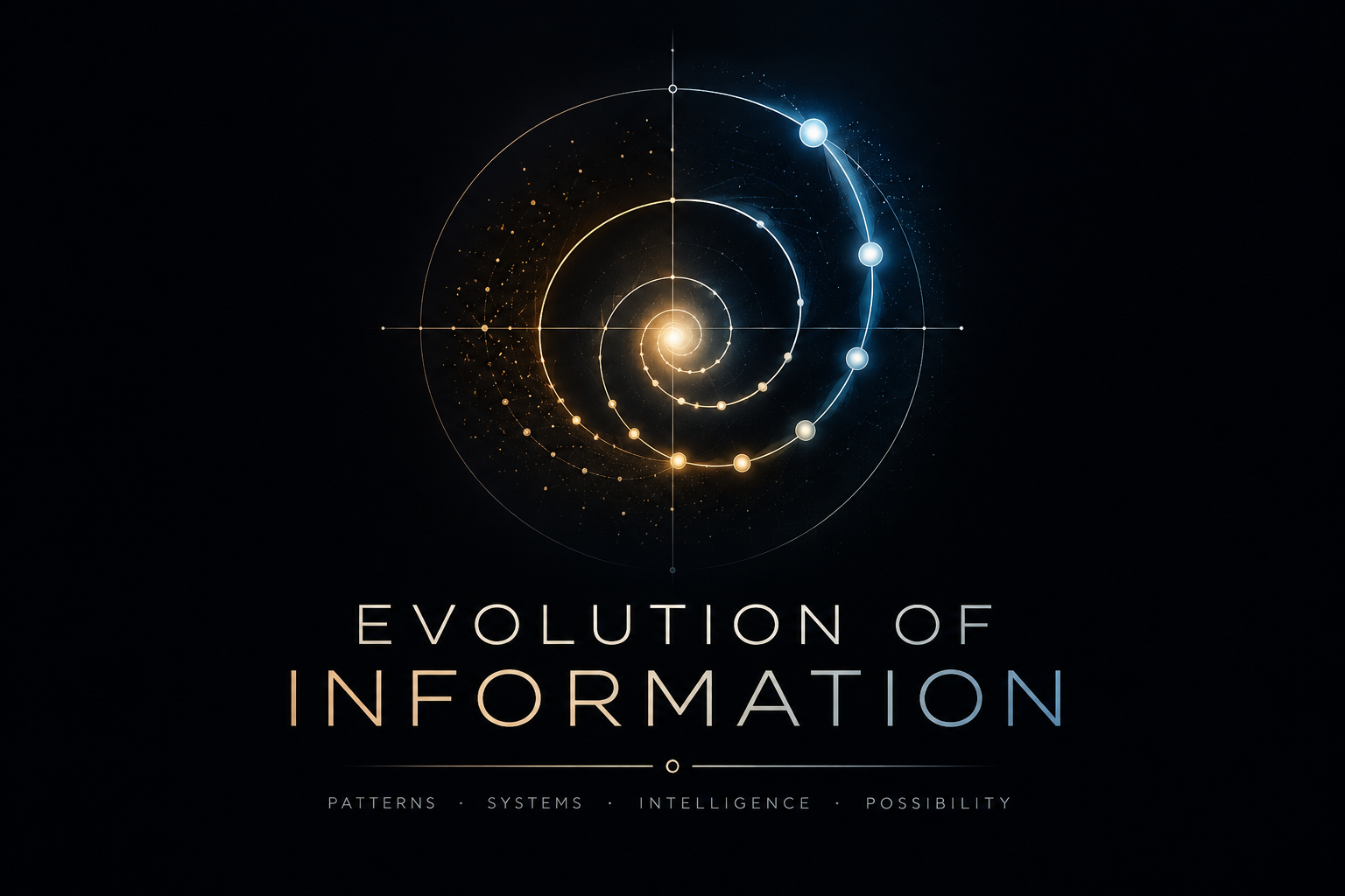The Evolution of Information — Patterns · Systems · Intelligence · Possibility