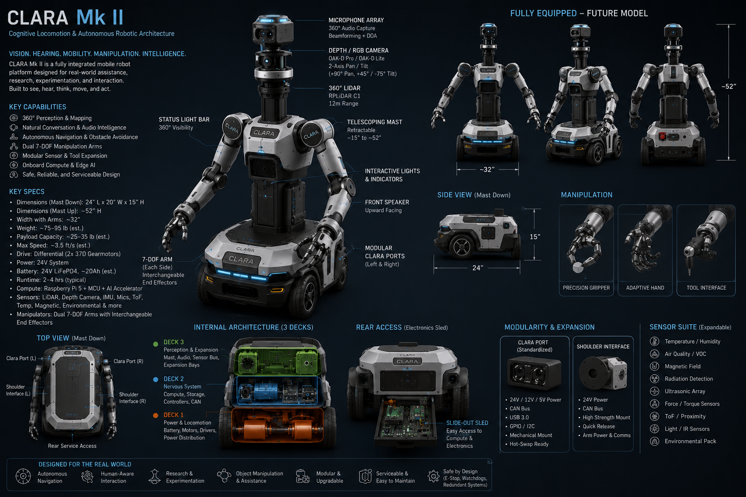 CLARA Mk II mobile robot platform